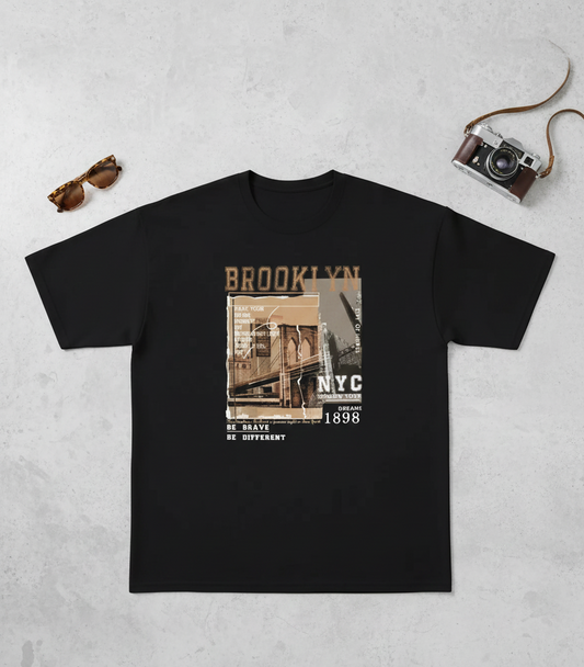 Black Oversized Brooklyn NYC Graphic T-Shirt
